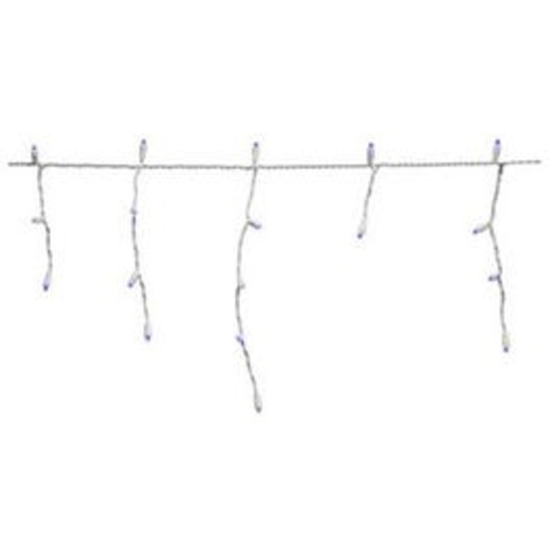 Christmas LED Icicle Lights Set, Micro, Twinkling Blue, 105-Ct.