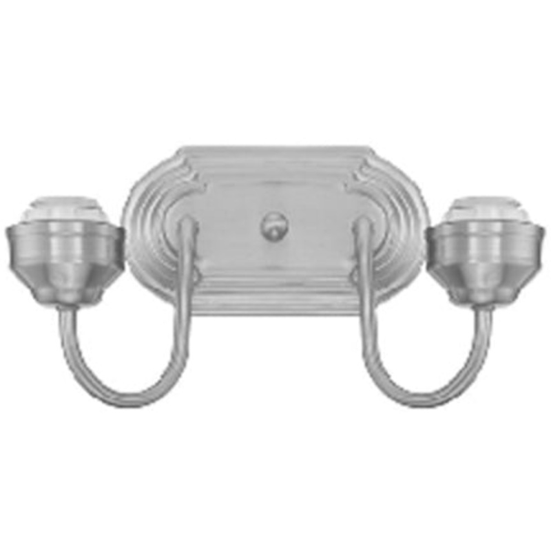 2 LIGHT BRUSH NICKEL WALLBRACKET