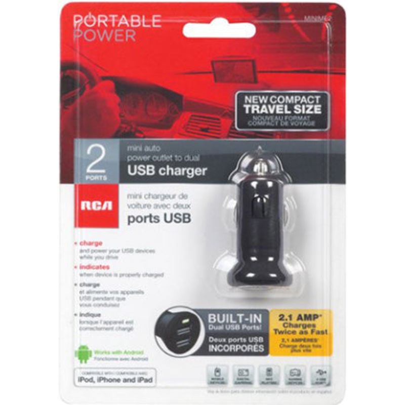 BLACK DC TO USB CAR CHG