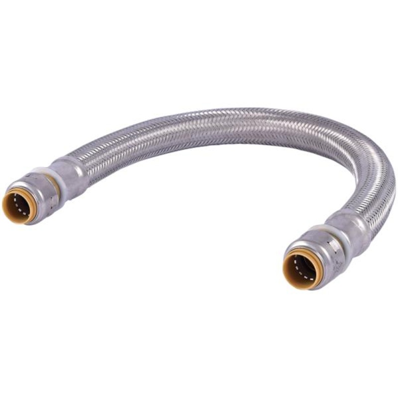 Cash Acme & SharkBite Max Brass Push Flex Repair Coupling 1/2 in. x 1/2 in. x 18 in.
