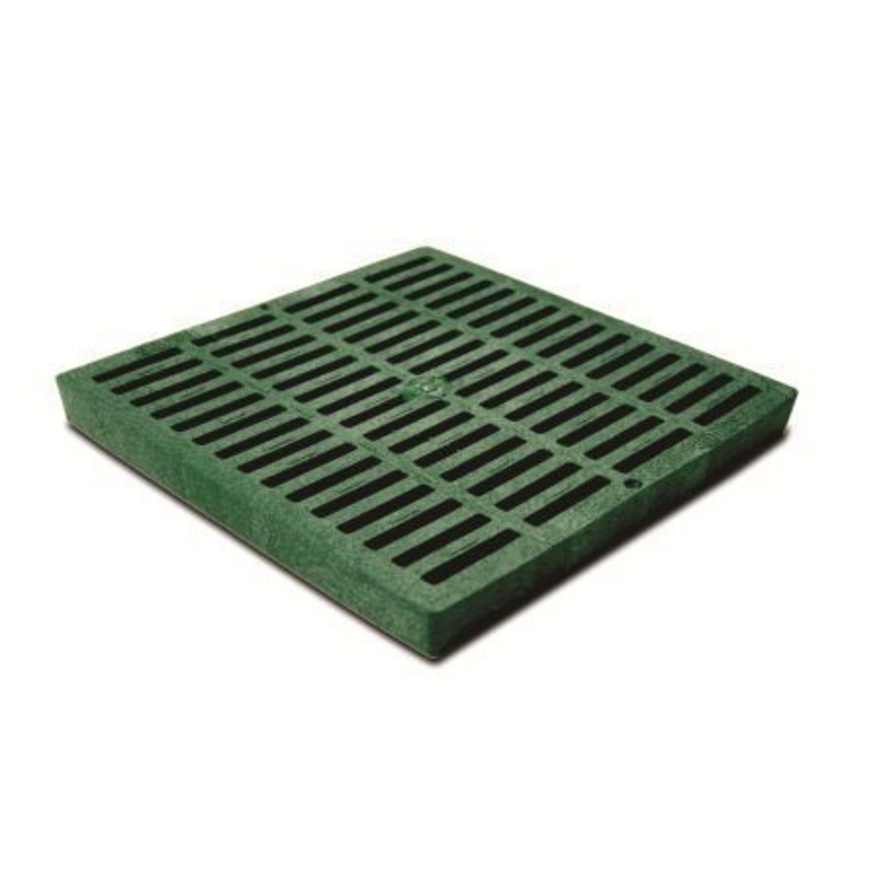 NDS 12 Square Catch Basin Grate, Green