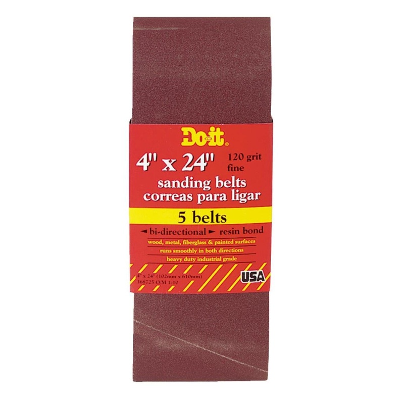 Do it Best 4 In. x 24 In. 120 Grit Dual Direction Sanding Belt (5-Pack)