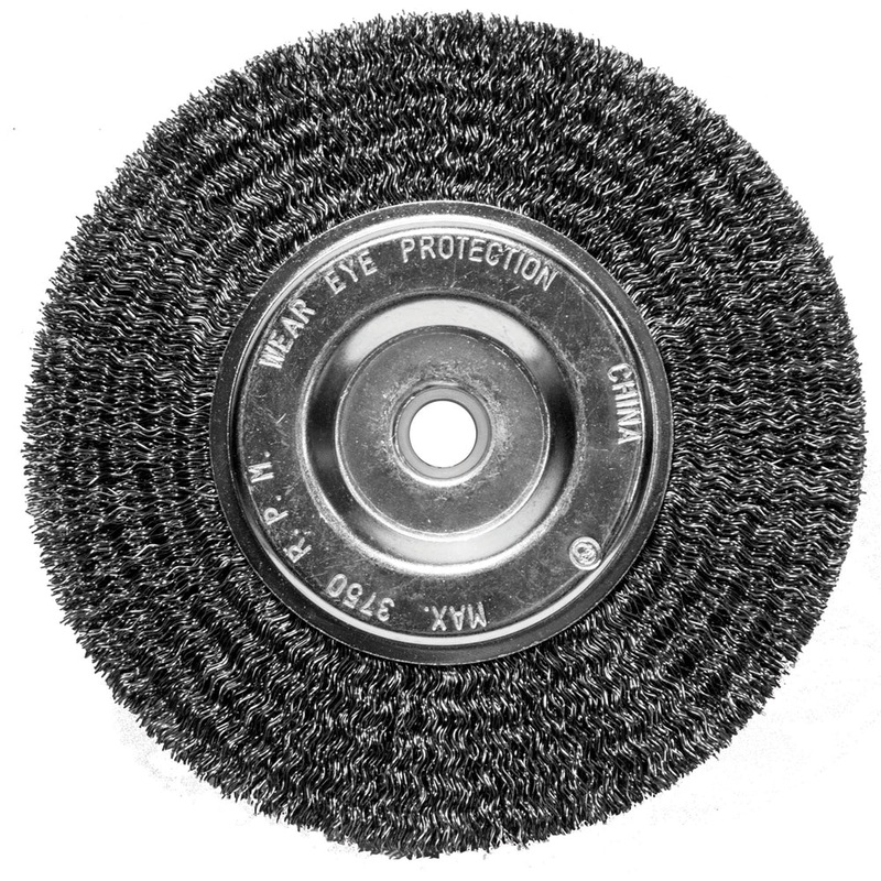 Century Drill And Tool Bench Grinder Wire Wheel Crimped Coarse 1/2-5/8 Arbor 6 Safe Rpm 3 750