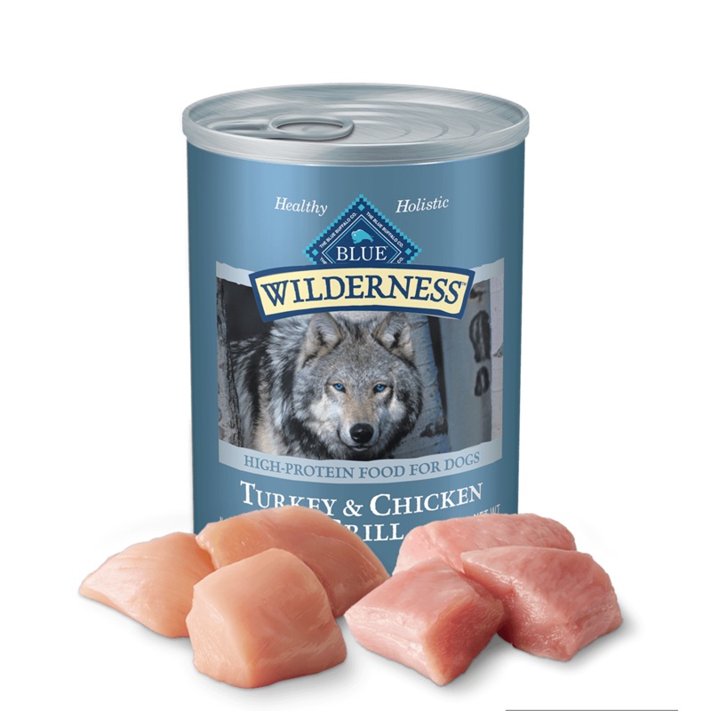 Blue Buffalo Wilderness Grain Free Canned Dog Food, Turkey and Chicken Grill Recipe (12×12.5 oz)