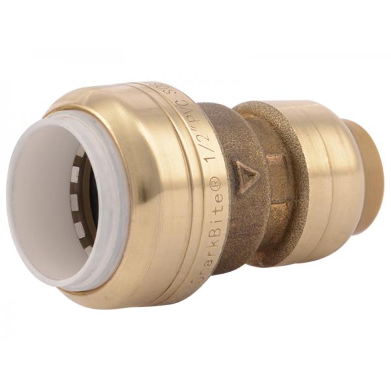 Sharkbite Push-to-Connect PVC Transition Coupling 1/2 in. CTS x 1/2 in. PVC