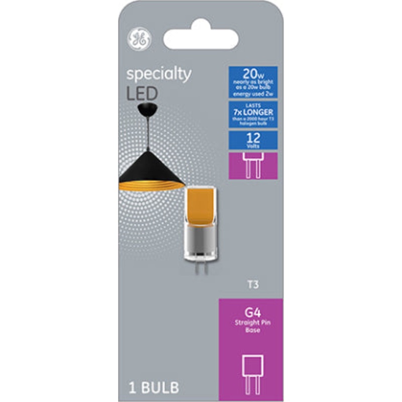 2W Desk Lamp~ T3 BULB LED G4 BASE WM WHT