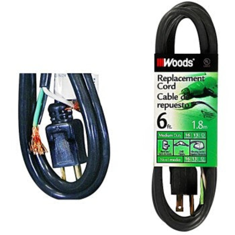 Coleman Cable 09706 Power Cord Replacement – 6 feet