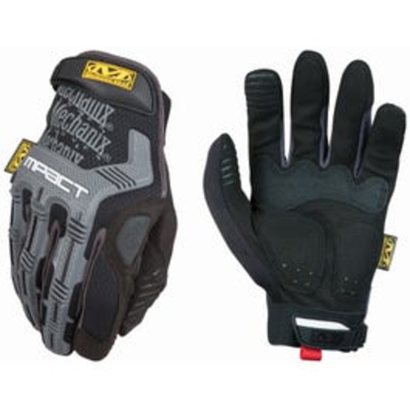 High-Performance Work Gloves, M-Pact, Black & Gray, Men’s L Size 10