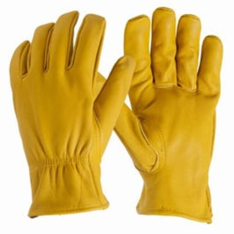 Deerskin Gloves, Elastic Wrist, Men’s Medium