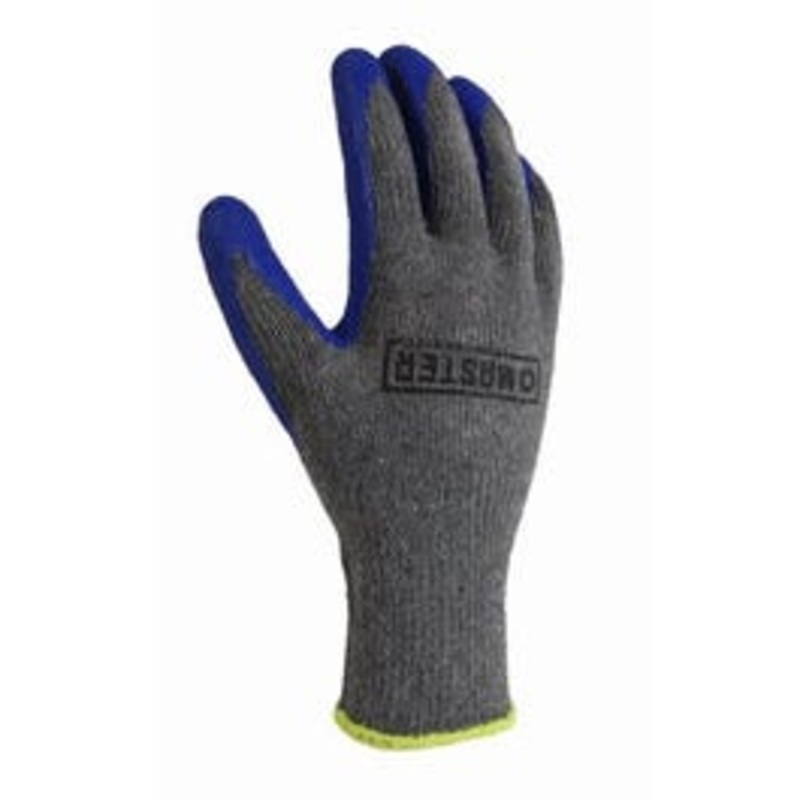 Latex-Coated Gloves, Knit Shell, Blue Crinkle, Men’s Medium