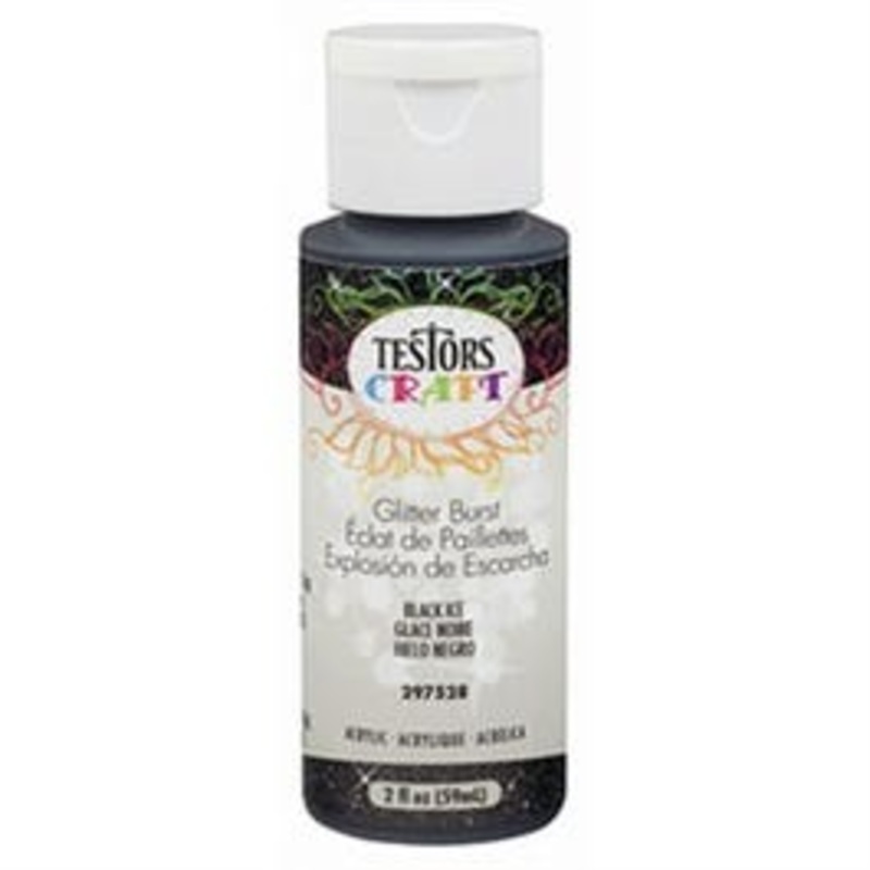 Acrylic Craft Paint, 2-oz., Glitter Burst Black Ice
