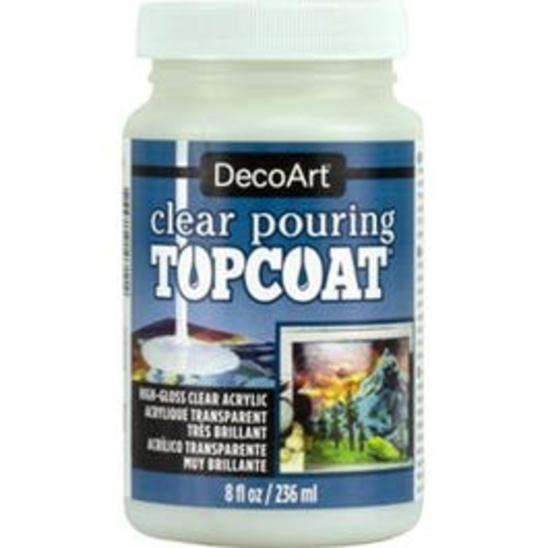 Pouring Medium Topcoat, Clear, 8-oz.