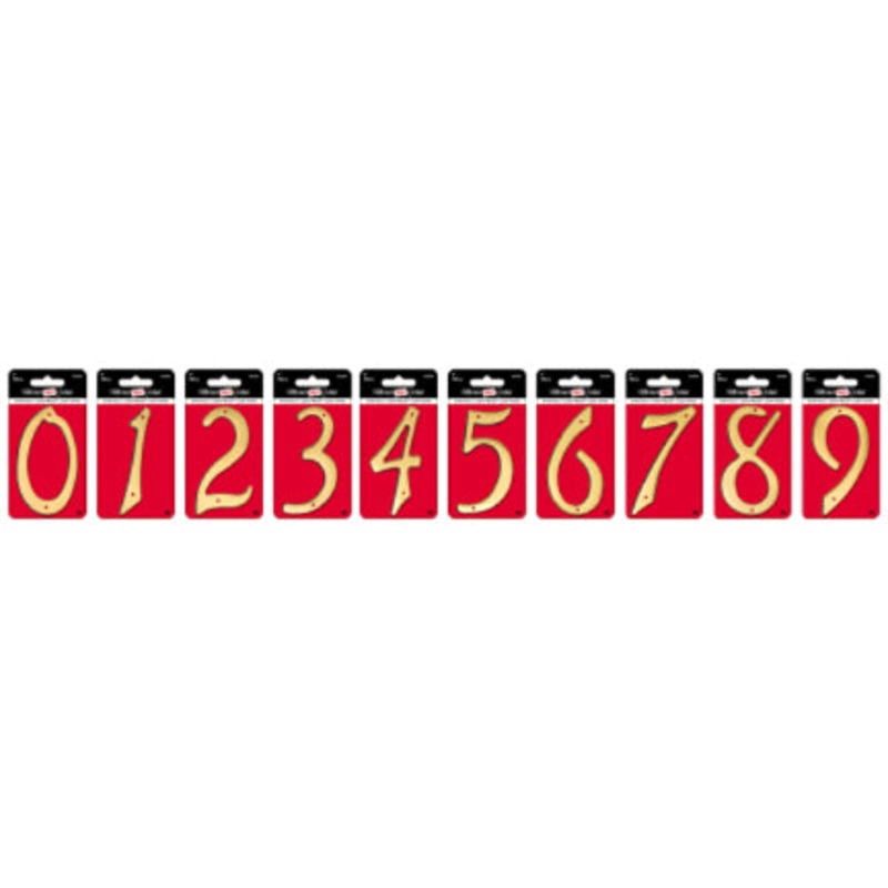 4  BRASS NUMBER 8