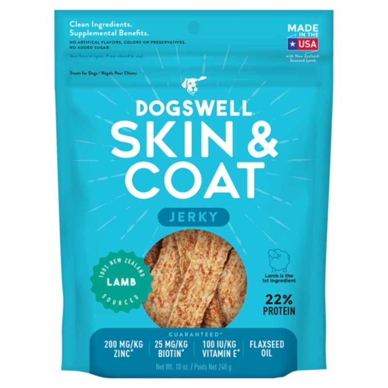 DOGSWELL Skin & Coat GF Jerky Lamb 10oz*