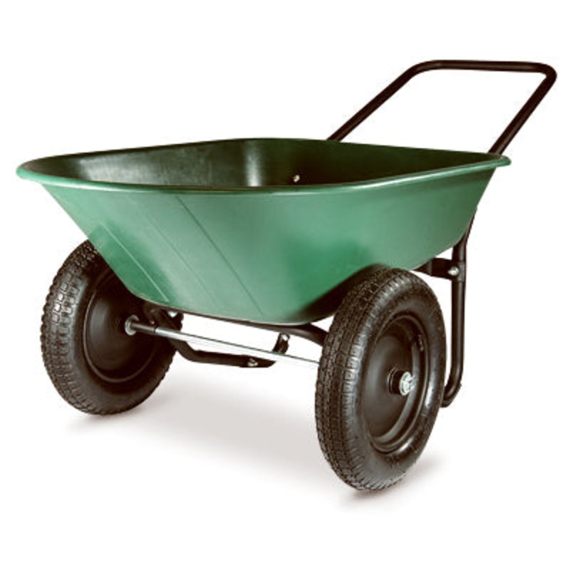 Green Thumb 2-Wheel Poly Wheelbarrow