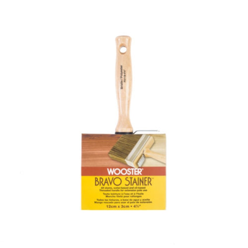 Wooster Brush Bravo Stainer Bristle/Poly Brush  5-1/2