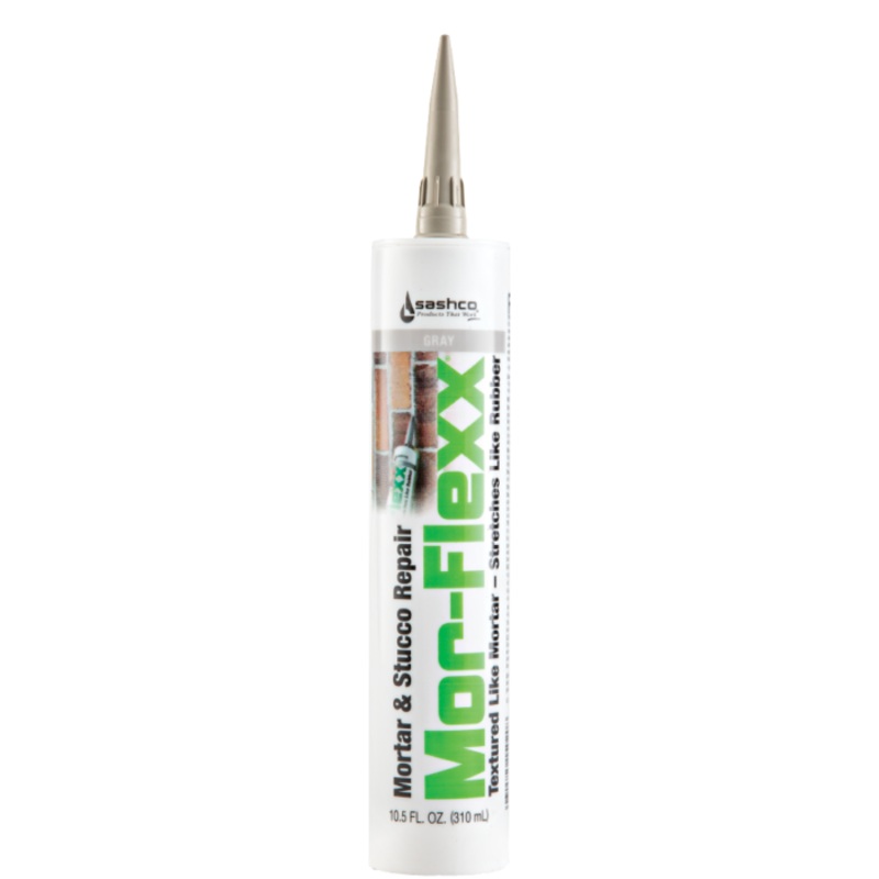 Sashco  Mor-Flexx Caulking Mortar & Stucco Repair, Gray ~ 10.5 oz