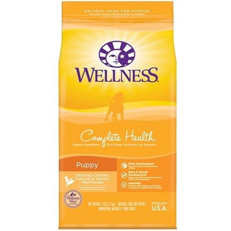 Wellness Complete Health Natural Puppy Chicken, Oatmeal and Salmon Dry Dog Food