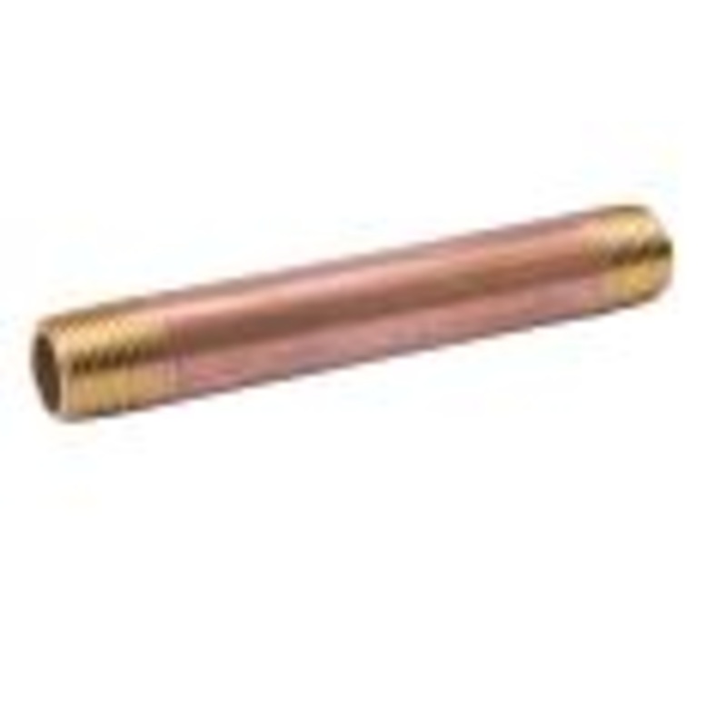 B & K Industries 1 Diameter Nipples Schedule 40 Red Brass 1 x 2