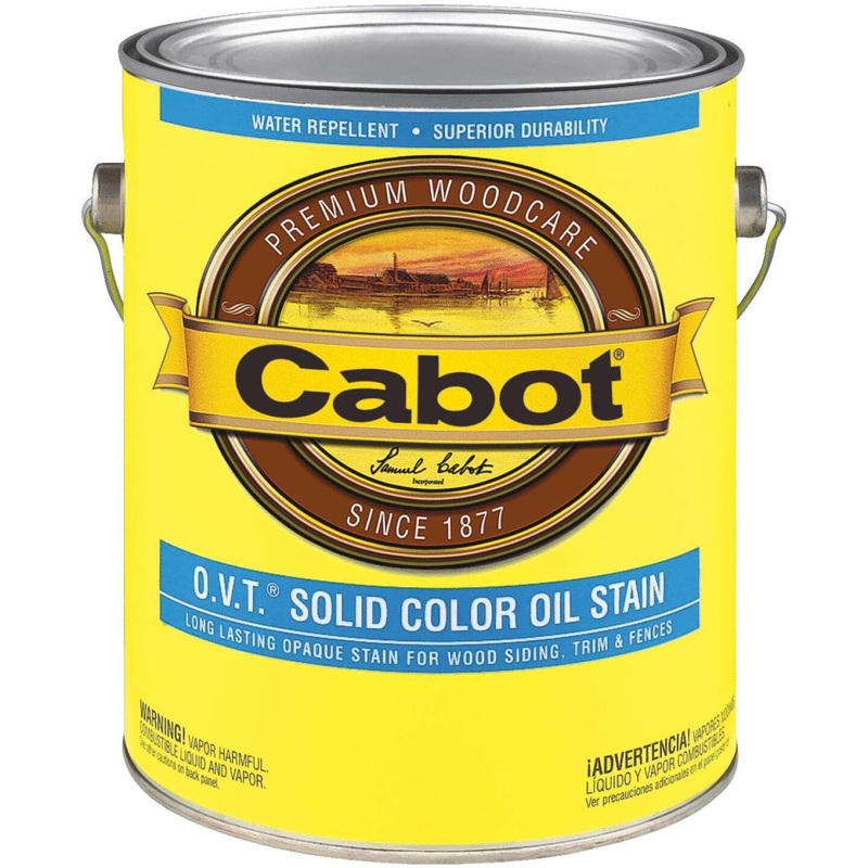 Cabot VOC Compliant O.V.T. Solid Color Exterior Stain, Medium Base, 1 Gal.