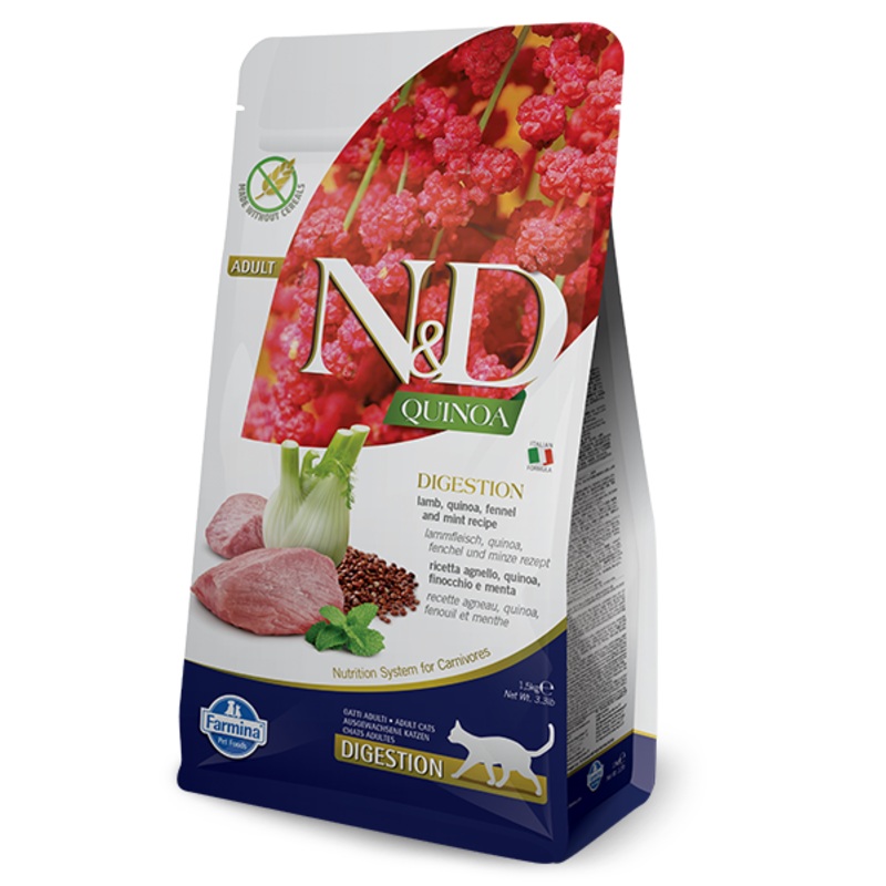 Farmina N&D Cat GF Quinoa Digestion Lamb