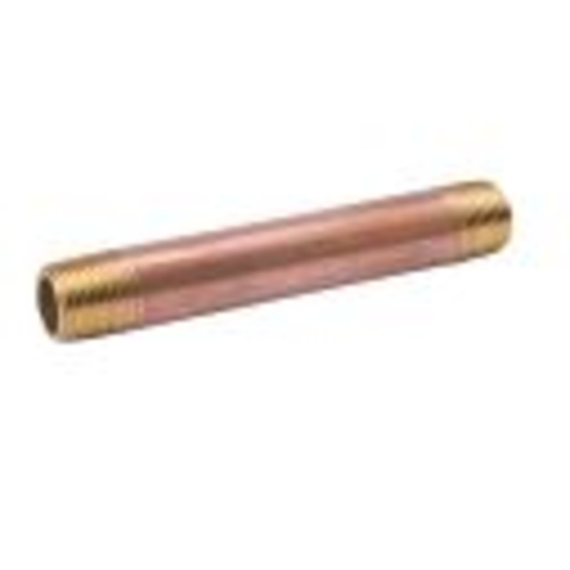 B & K Industries 1/8 Diameter Nipples Schedule 40 Red Brass 1/8 x 3