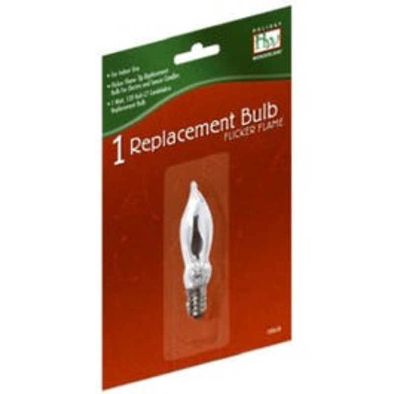 Christmas Candle Replacement Bulb, C7, Flicker Flame