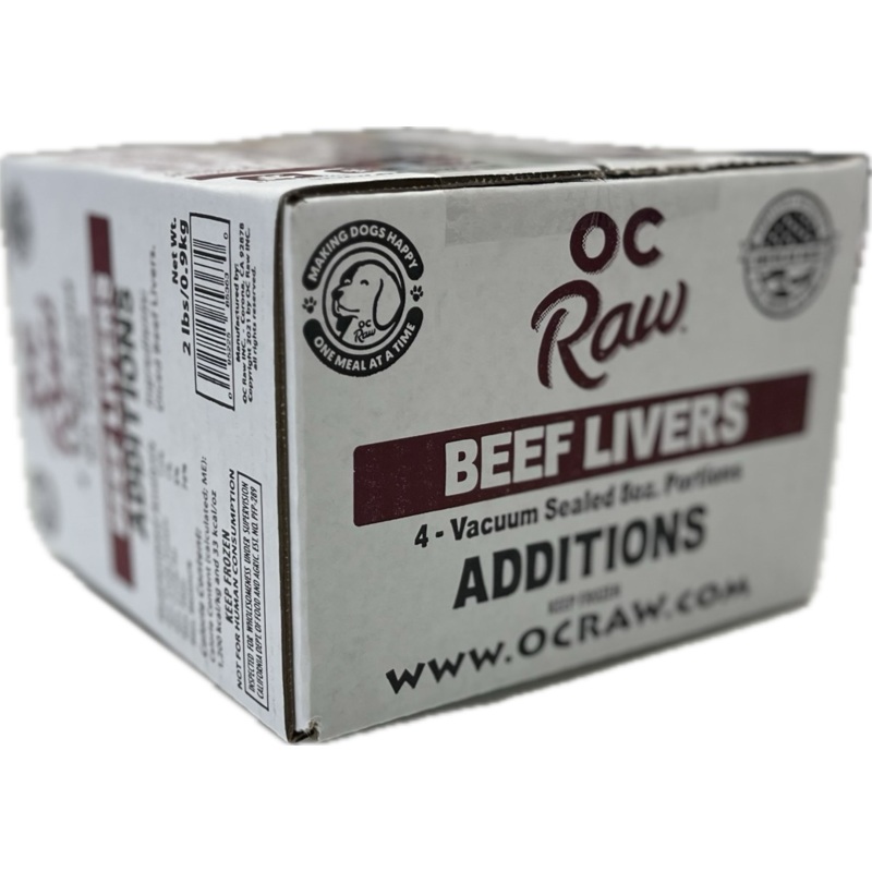 OC Raw Dog Beef Livers Additions