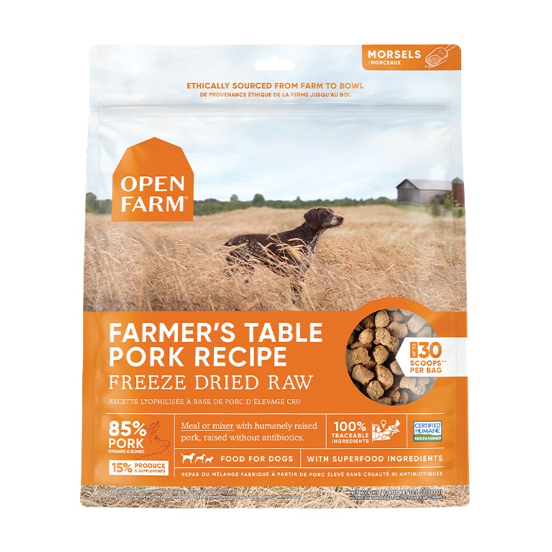 Open Farm Farmers Table Pork Freeze Dried Raw Dog Food