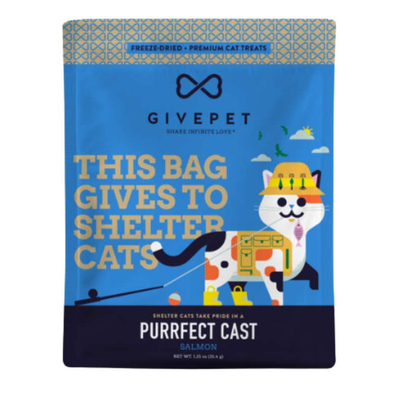GivePet Grain Free Freeze-Dried Cat Treats Purrfect Cast Salmon