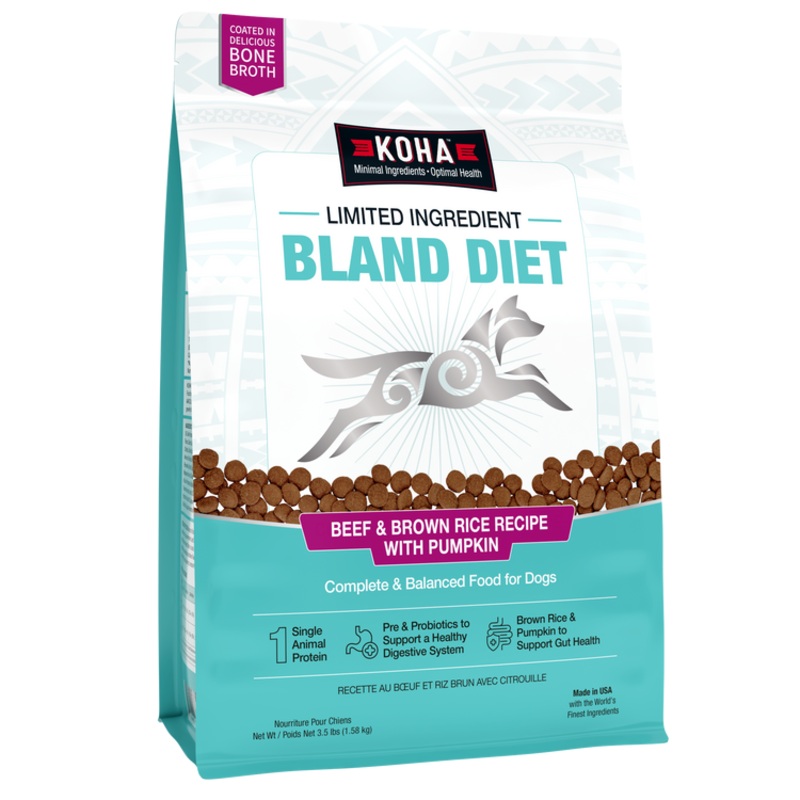 Koha Limited Ingredient Dry Bland Diet Beef & Brown Rice Recipe with Pumpkin for Dogs