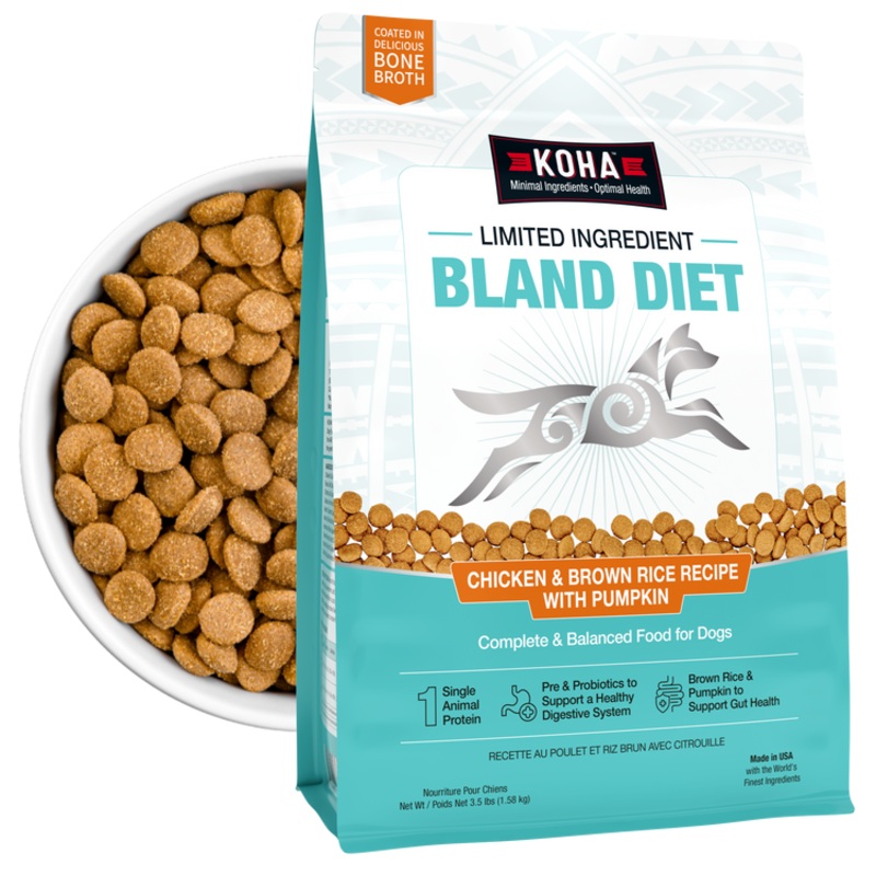 Koha Limited Ingredient Dry Bland Diet Chicken & Brown Rice Recipe with Pumpkin for Dogs