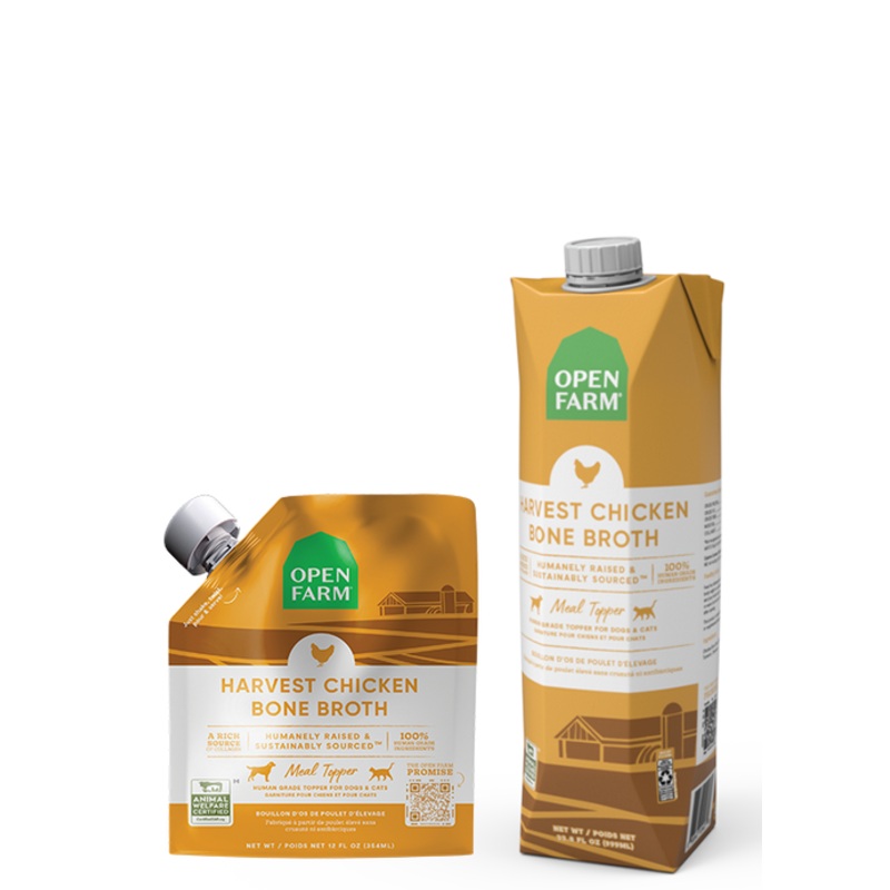 Open Farm Harvest Chicken Bone Broth For Dogs & Cats
