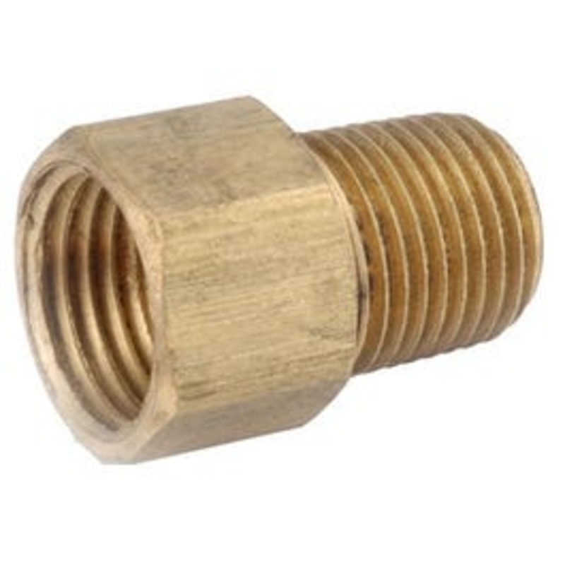 Brass Inverted Flare Connector, 3/8 x 1/4-In.