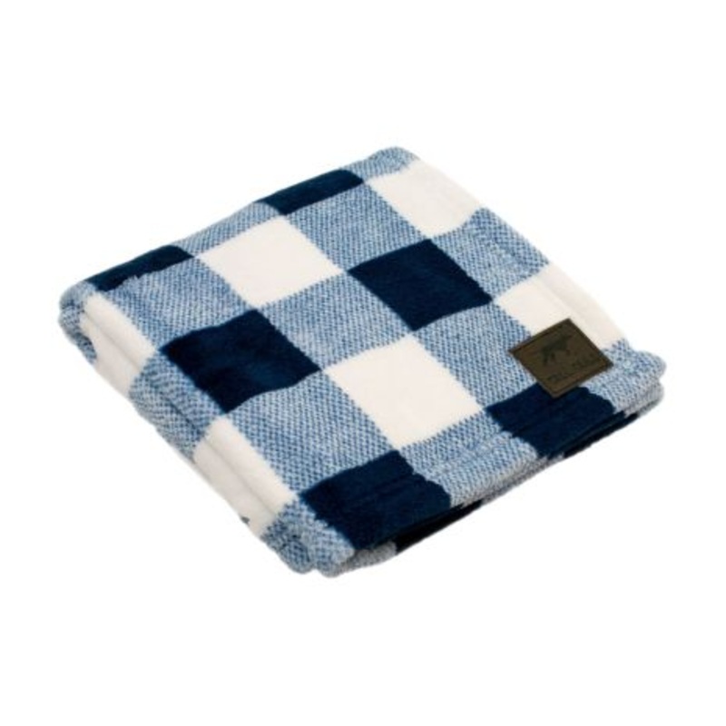 Tall Tails Navy Hunter’s Plaid Dog Blanket