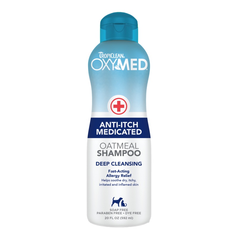 TropiClean OxyMed Anti-itch Medicated Oatmeal Shampoo for Dogs and Cats