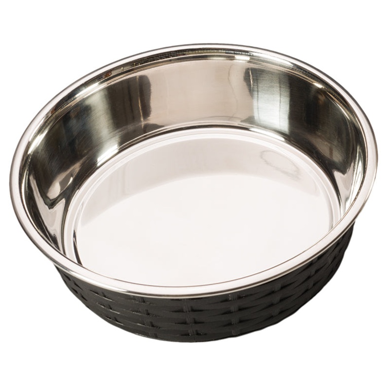 Ethical Pet SOHO BASKETWEAVE DISH BLACK 30OZ