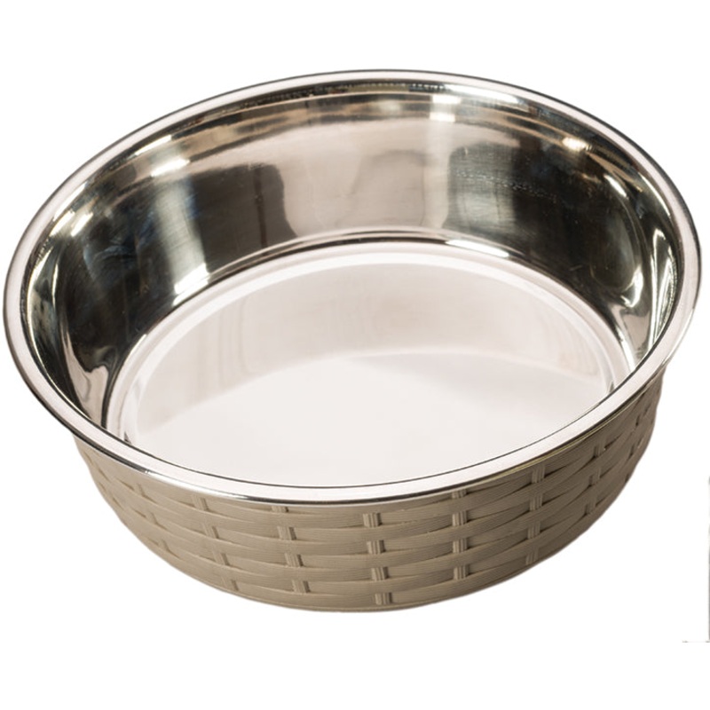 Ethical Pet SOHO BASKETWEAVE DISH GRAY 15 OZ