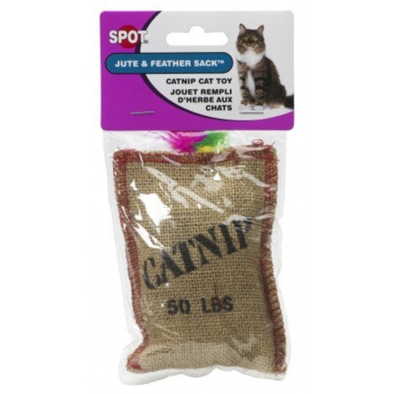 Ethical Products Jute & Feather Sack w/ Catnip