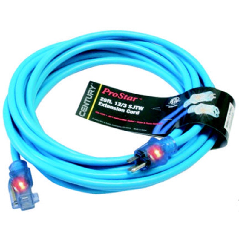 EXT CORD 12/3 100 FT BLUE