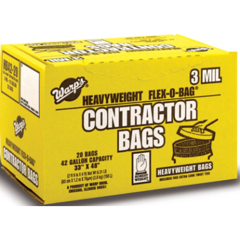 TRASHBAG 55GAL CONTRACTOR 15CT