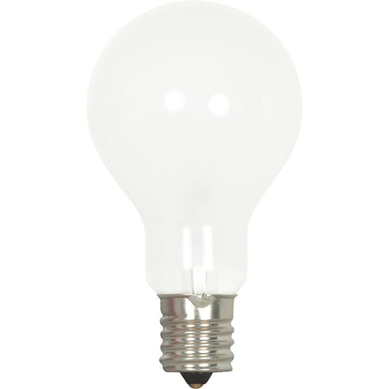 Satco 40W Frosted Soft White Intermediate A15 Incandescent Ceiling Fan Light Bulb (2-Pack)