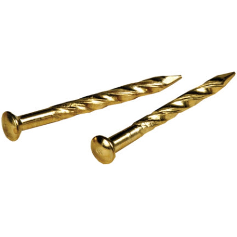 1 1/4 BRS PLTD F-PAK TRIMNAIL