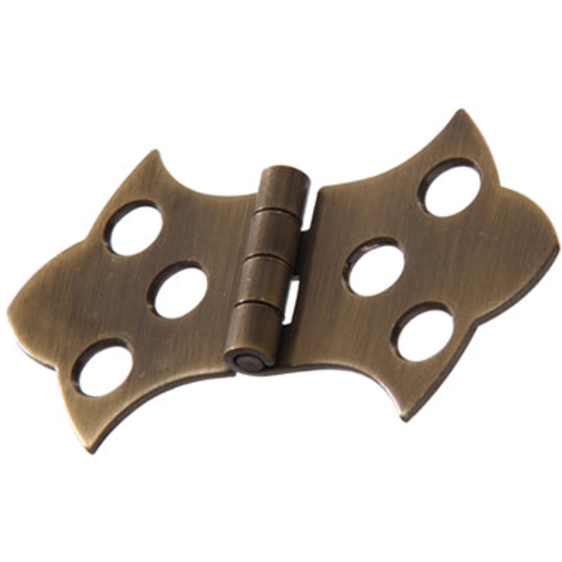 1-5/16  ANTIQUE BRASS DECORATIVE HINGE