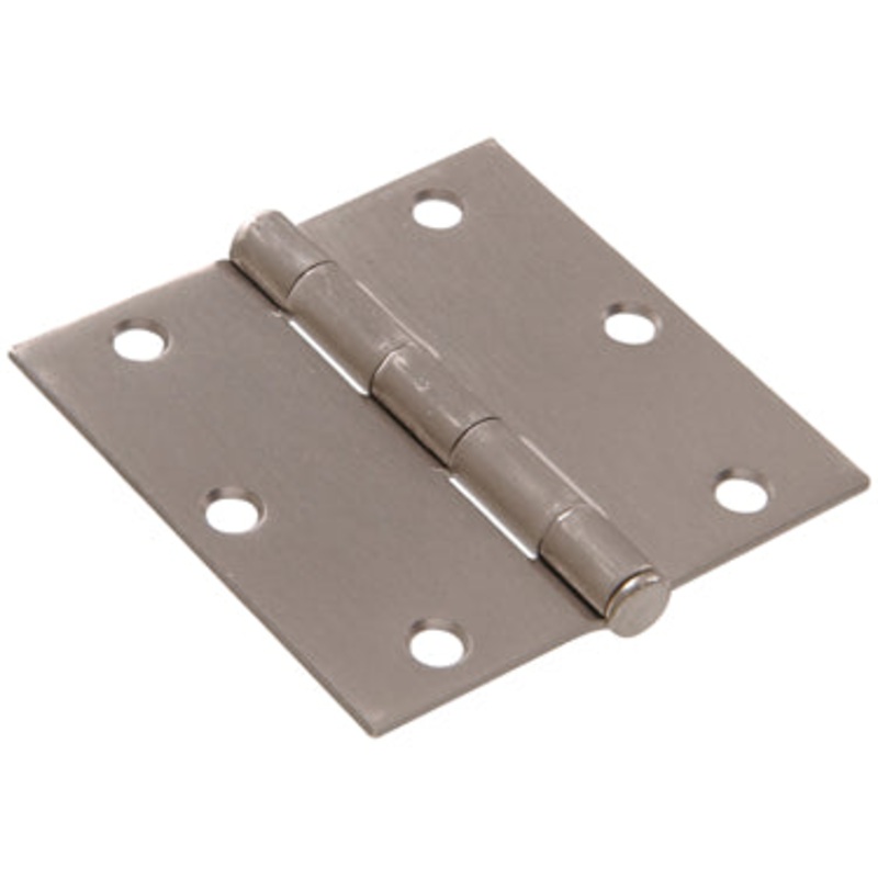 3  SATIN NICKEL SQ HINGE