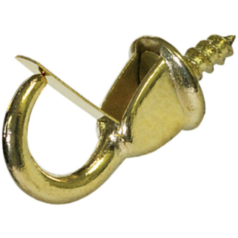 7/8 BRASS PLATED SFTY CUPHOOK