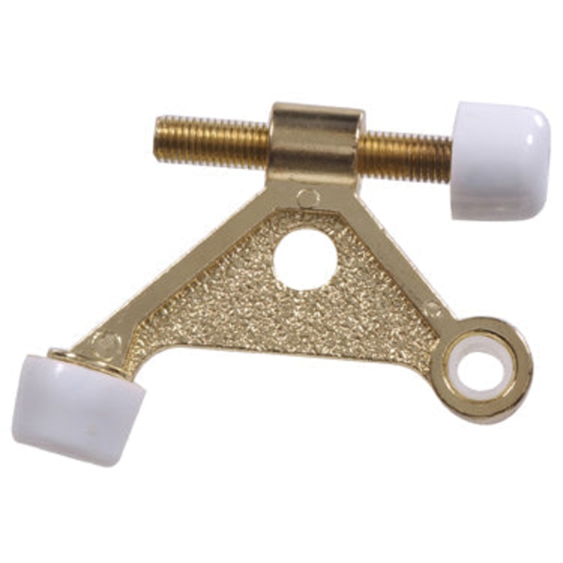 BRASS PLATED HNG PN DR STOP