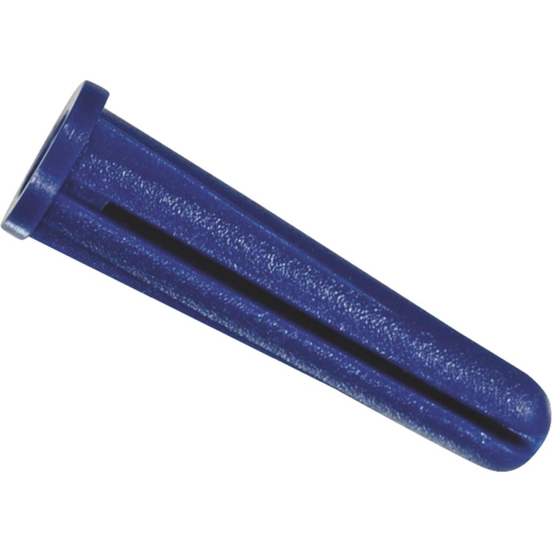 Hillman #8 – #10 Thread x 7/8 In. Blue Conical Plastic Anchor (50 Ct.)