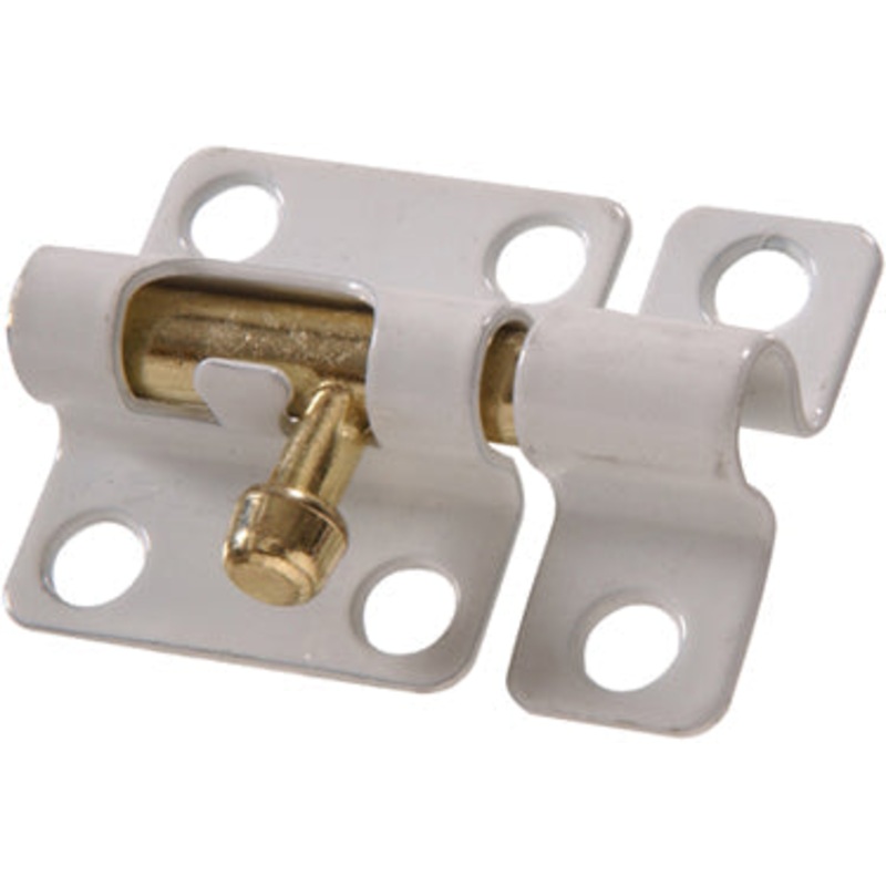2  WHITE BARREL BOLT