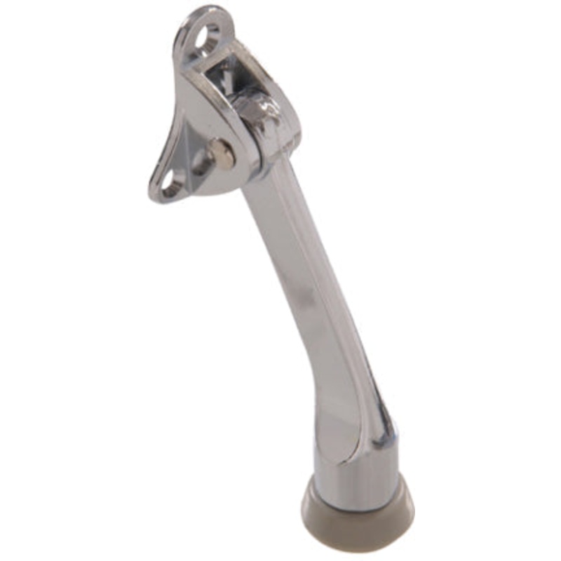4 1X CHROME KICKDN DOOR STOP